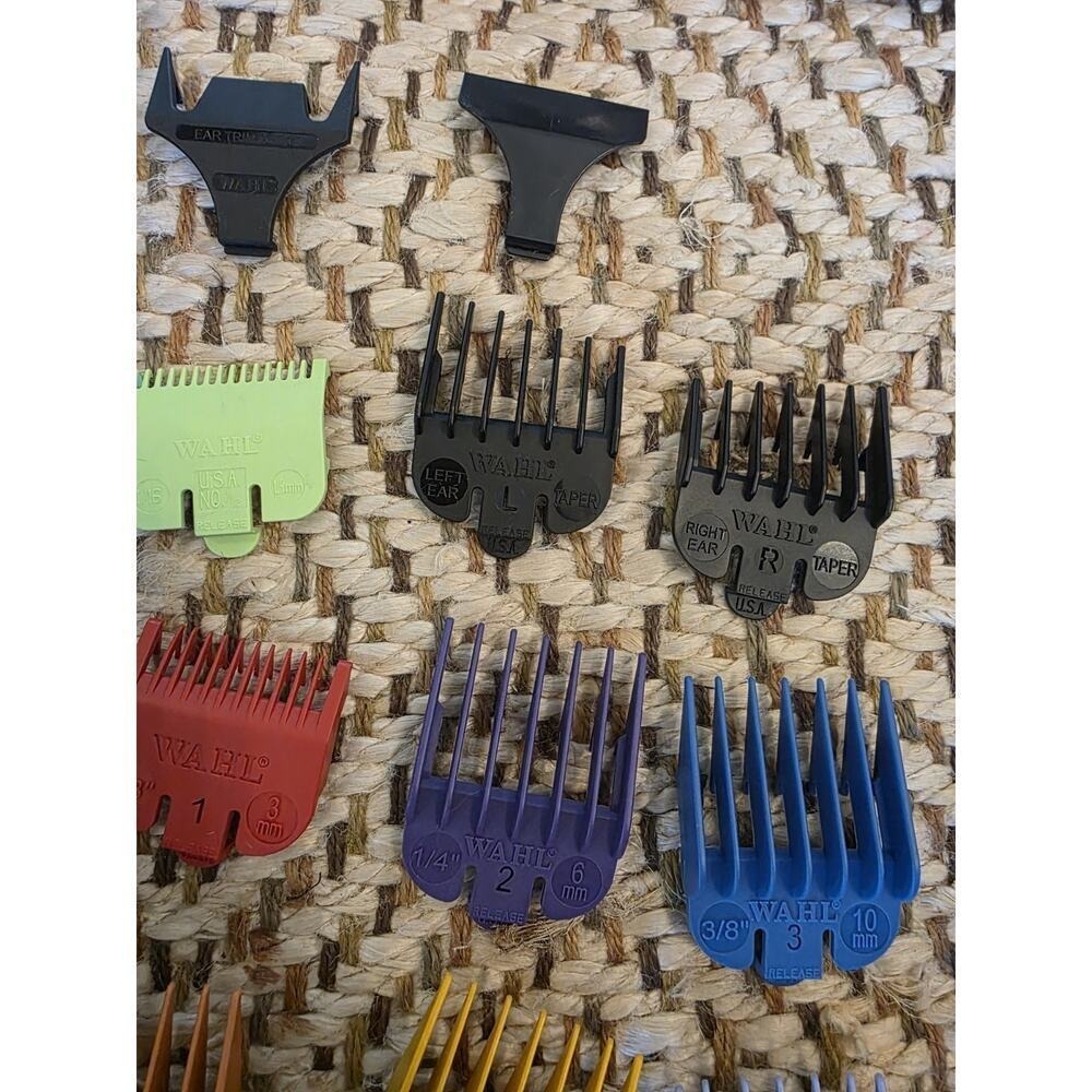 Wahl Color Pro Corded Hair Clipper Kit Model MC3 Color Coded Guides Case H1 - Picture 14 of 16